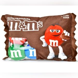 Iscream M&M’s Plush Stuffed Pillow - Candy Theme - 9” x 14” x 3” - NWT